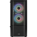 Aerocool Quantum Mesh Midi Tower Sort, Towerkabinet Sort/grå, Midi Tower, PC, Sort, ATX, micro ATX, Mini-ITX, Acrylonitrilbutadienstyren, SPCC, Stål, Spil