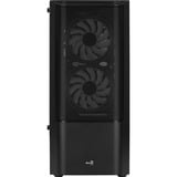 Aerocool Quantum Mesh Midi Tower Sort, Towerkabinet Sort/grå, Midi Tower, PC, Sort, ATX, micro ATX, Mini-ITX, Acrylonitrilbutadienstyren, SPCC, Stål, Spil