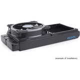 Alphacool Kappe & afkobling 120mm (7mm tyk), Monteringsrammen Sort