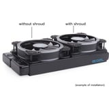 Alphacool Kappe & afkobling 120mm (7mm tyk), Monteringsrammen Sort