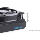 Alphacool Kappe & afkobling 120mm (7mm tyk), Monteringsrammen Sort
