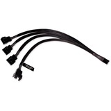 Alphacool Y-kabel splitter 4-pin til 4x 4-pin PWM, 30 cm Sort