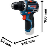 Bosch Batteridrevet bore-/skruemaskine GSR 12V-32 Professional, 12Volt, Bore-/ skruemaskine Blå/Sort