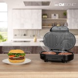 Clatronic HBM 3696, Kontaktgrill rustfrit stål/Sort