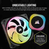 Corsair iCUE LINK H150i RGB Renoveret, Vandkøling Sort