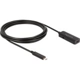 DeLOCK USB 3.2 Gen 2 aktiv forlængerledning, USB-C stik > USB-C hunstik Sort