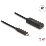 DeLOCK USB 3.2 Gen 2 aktiv forlængerledning, USB-C stik > USB-C hunstik Sort