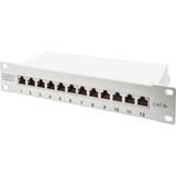 Digitus 10" Patchpanel DN-91612S-EA-G, 12-porte, Cat.6a, Patch Panel grå