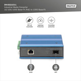 Digitus Industriel mediekonverter 10/100/1000 Base-TX til 1000 Base-FX, Media Converter 