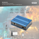 Digitus Industriel mediekonverter 10/100/1000 Base-TX til 1000 Base-FX, Media Converter 