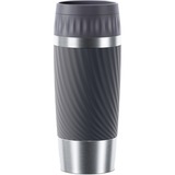 Emsa Easy Twist 360 ml Anthracit Rustfrit stål, Cup grå/rustfrit stål, Anthracit, Silikone, Rustfrit stål, Polypropylen (PP), 360 ml, 8,3 cm