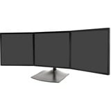 Ergotron DS Series DS100 Triple Monitor Desk Stand 53,3 cm (21") Sort Skrivebord, Skærmbeslag Sølv, 14 kg, 53,3 cm (21"), 75 x 75 mm, 100 x 100 mm, Sort