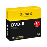 Intenso DVD-R 4.7GB, 16x 4,7 GB 10 stk, DVD tomme medier 16x, DVD-R, 120 mm, Slimcase, 10 stk, 4,7 GB