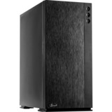 Inter-Tech F-762 Silencer Midi Tower Sort, Towerkabinet Sort, Midi Tower, PC, Sort, ATX, Spil, 15,5 cm