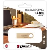 Kingston DataTraveler 128 GB 220 MB/s Metal USB 3.2 Gen 1 SE9 G3, USB-stik Guld, 128 GB, USB Type-A, 3.2 Gen 1 (3.1 Gen 1), 220 MB/s, Uden hætte, Guld