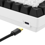 Sharkoon SKILLER SGK50 S3, Gaming-tastatur Hvid, Layout af jernbanevirksomhed, Gateron Yellow