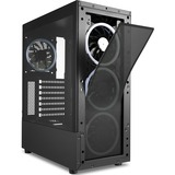 Sharkoon TK5M RGB ATX Desktop Sort, Towerkabinet Sort, Desktop, PC, Sort, ATX, micro ATX, Mini-ITX, Metal, Plast, Hærdet glas, Flere