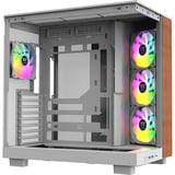 Thermaltake CA-11E-00M6WN-WS, Towerkabinet Hvid/træ