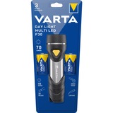VARTA Day Light Multi LED F30 Sort, Sølv, Gul Hånd lommelygte Hånd lommelygte, Sort, Sølv, Gul, Syntetisk ABS, Aluminium, Gummi, LED, 14 Lampe( r), 70 lm