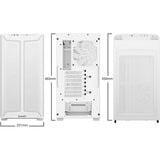 be quiet! Pure Base 501 DX White Midi Tower Hvid, Towerkabinet Hvid, Midi Tower, PC, Hvid, ATX, micro ATX, Mini-ATX, Acrylonitrilbutadienstyren, Glas, Stål, Flere
