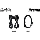 iiyama ProLite X2491H-B1, LED-skærm Sort (mat)