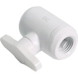 Alphacool Istap kugleventil 2 x G1/4 indvendigt gevind, Ventil stykker Hvid