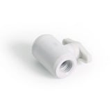 Alphacool Istap kugleventil 2 x G1/4 indvendigt gevind, Ventil stykker Hvid