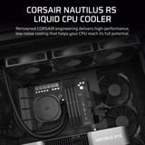 Corsair NAUTILUS 360 RS Renoveret, Vandkøling Sort