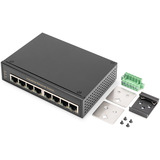 Digitus 8-port Gigabit Ethernet-netværk, Switch Sort