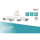 Digitus DA-70216, USB hub Hvid