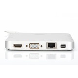 Digitus DA-70863 dockingstation Ledningsført USB 3.2 Gen 2 (3.1 Gen 2) Type-C Sølv, Docking station Sølv, Ledningsført, USB 3.2 Gen 2 (3.1 Gen 2) Type-C, 60 W, 3,5 mm, Sølv, MMC, MicroSD (TransFlash), SD, SDHC, SDXC