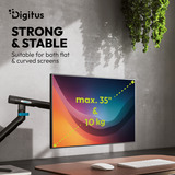 Digitus DA-90469, Skærmbeslag Sort