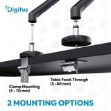Digitus Enkelt design skærmholder, 35", 10 kg, Skærmbeslag Sort