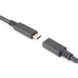 Digitus USB 2.0 forlængerledning, USB-C stik > USB-C fatning Sort