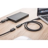 Digitus USB 2.0 forlængerledning, USB-C stik > USB-C fatning Sort