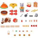 EPOCH Sylvanian Families - Mobil hamburgerbod med figur, Bygge legetøj 