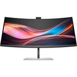 HP Series 7 Pro 34" WQHD Conferencing Monitor - 734pm, LED-skærm Sort/Sølv, 86,4 cm (34"), 3440 x 1440 pixel, Wide Quad HD, LCD, 5 ms, Sort, Sølv