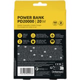 Intenso PD20000 Power Delivery Lithium polymer (LiPo) 20000 mAh Anthracit, Power Bank grå, 20000 mAh, Lithium polymer (LiPo), Quick Charge 3.0, Anthracit