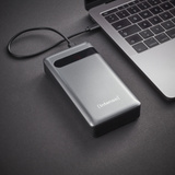 Intenso PD20000 Power Delivery Lithium polymer (LiPo) 20000 mAh Anthracit, Power Bank grå, 20000 mAh, Lithium polymer (LiPo), Quick Charge 3.0, Anthracit