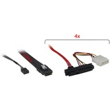 Inter-Tech 0.5m SFF 8087/4xSFF 8482+SATA 0,5 m Sort, Rød, Kabel Sort/Rød, 0,5 m, SFF 8087, 4x SFF 8482 / SATA Power, Hanstik/Hanstik, Sort, Rød, 90 g