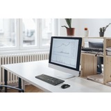 Kensington KM150 EQ trådløst skrivebordssæt, Desktop sæt Sort, DE-layout, Membran , Trådløs, RF trådløst, Membran, QWERTZ, Sort, Mus inkluderet