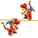 LEGO Rød drage Byggeklodser, Bygge legetøj Byggesæt, 6 År, Plast, 149 stk, 185 g