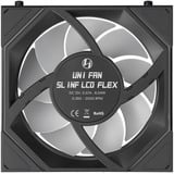 Lian Li UNI FAN SL-INF LCD FLEX 120 Wireless, Sag fan Sort