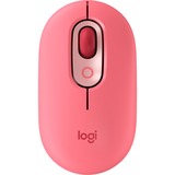 Logitech POP Mouse mus Ambidextrous RF trådløs + Bluetooth Optisk 4000 dpi Rosa/Rød, Ambidextrous, Optisk, RF trådløs + Bluetooth, 4000 dpi, Lyserød
