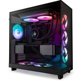 NZXT F240 RGB CORE, Sag fan Sort