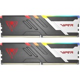 Patriot Viper RGB PVVR532G560C36K hukommelsesmodul 32 GB 2 x 16 GB DDR5 5600 Mhz Fejlkorrigerende kode Sort/Hvid, 32 GB, 2 x 16 GB, DDR5, 5600 Mhz