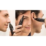 Philips 3000 series Nose trimmer series 3000 NT3650/16 Næse-, øre- & øjenbrynstrimmer, Næse / Ohrenhaartrimmer grå/Sort, øre- & øjenbrynstrimmer, Grå, Rustfrit stål, Batteri, AA, Alkaline