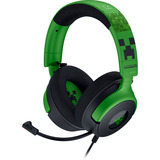 Razer Kraken V4 X - Minecraft Edition, Gaming headset Sort/Grøn