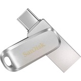 SanDisk Ultra Dual Drive Luxe USB-nøgle 256 GB USB Type-A / USB Type-C 3.2 Gen 1 (3.1 Gen 1) Rustfrit stål, USB-stik Sølv, 256 GB, USB Type-A / USB Type-C, 3.2 Gen 1 (3.1 Gen 1), 150 MB/s, Svirvel, Rustfrit stål