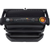 Tefal OptiGrill + GC7128 kontaktgrill Sort, Sort, Rustfrit stål, Rektangulær, Aluminium, Termoplast, Klar, Temperatur